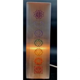 SELENITA Grabado 7chakras 25cms. aprox